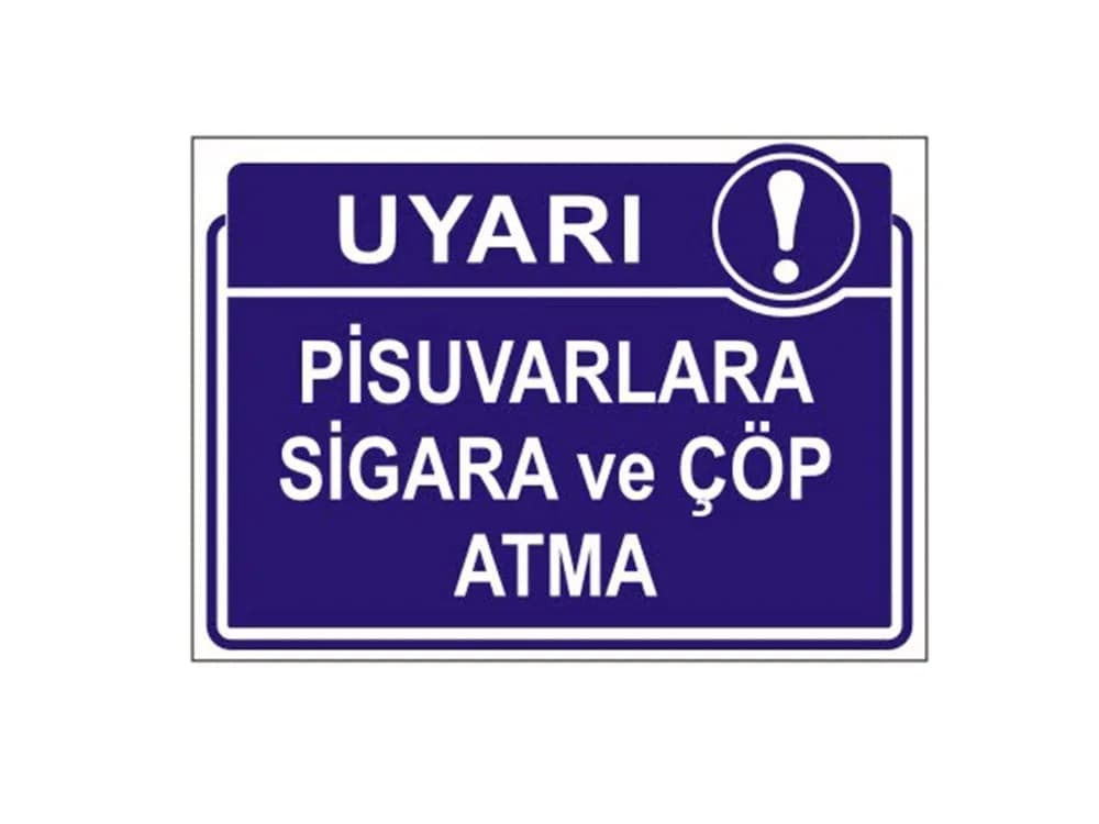 Pisuvarlara Sigara Ve Çöp Atma