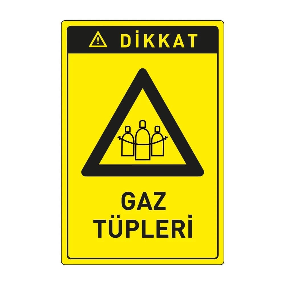Dikkat Gaz Tüpleri Levhası