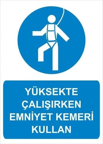 Yüksekte Çalışırken Emniyet Kemeri Kullan