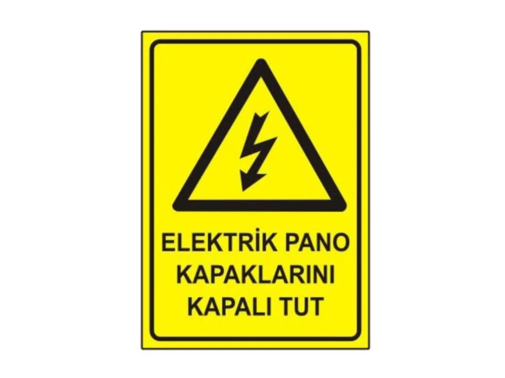 Elektrik Pano Kapaklarını Kapalı Tut Levhası