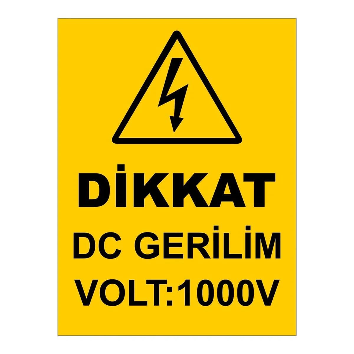 Dikkat Dc Gerilim Volt- 1000V Levhası