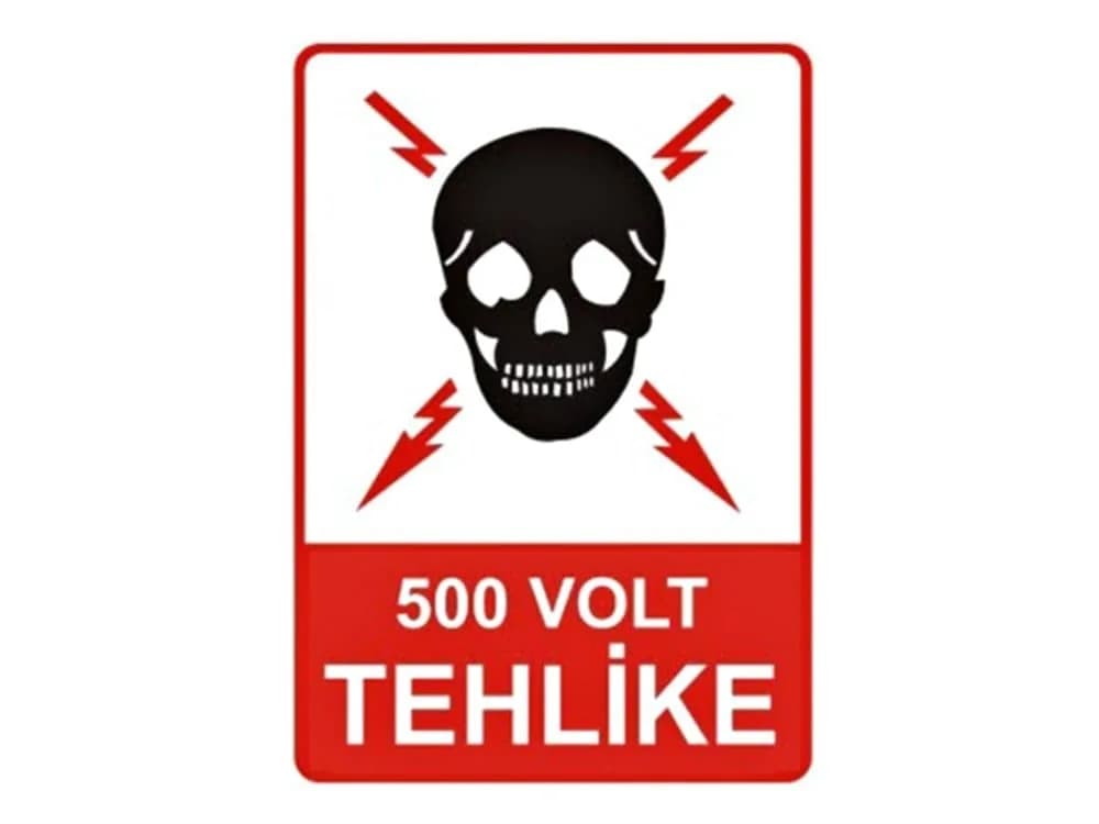 500 Volt Tehlike Levhası