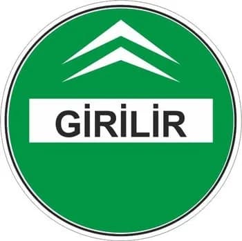 Yer Laminasyonlu Girilir Sticker