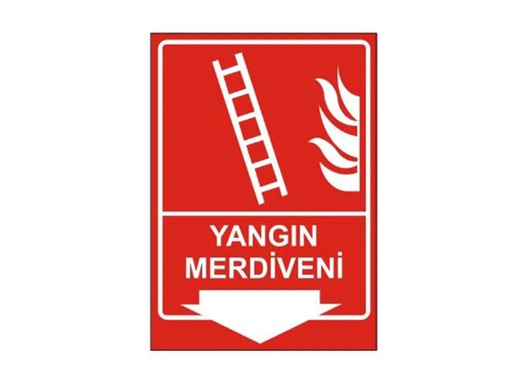Yangın Merdiveni Levhası