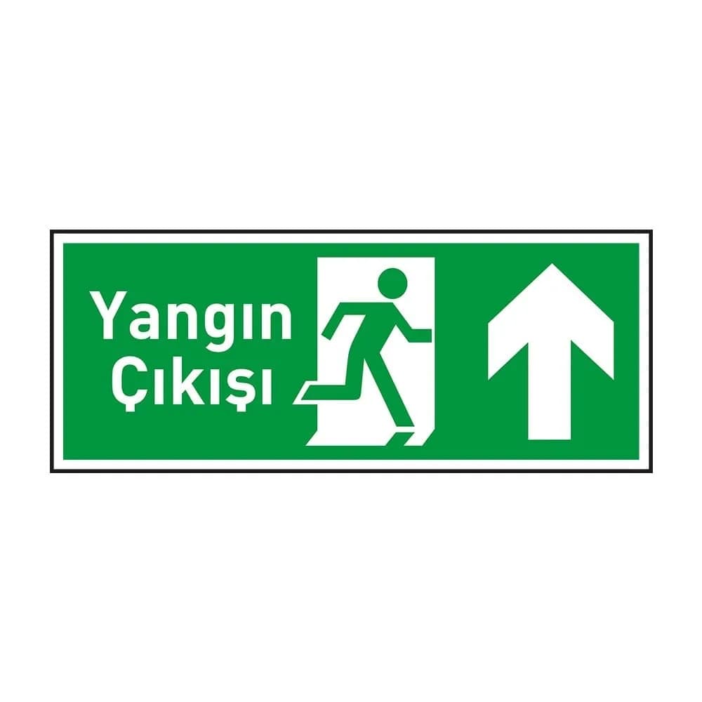 Yangın Çıkışı Levhası Yukarı Ok Fotolümenli