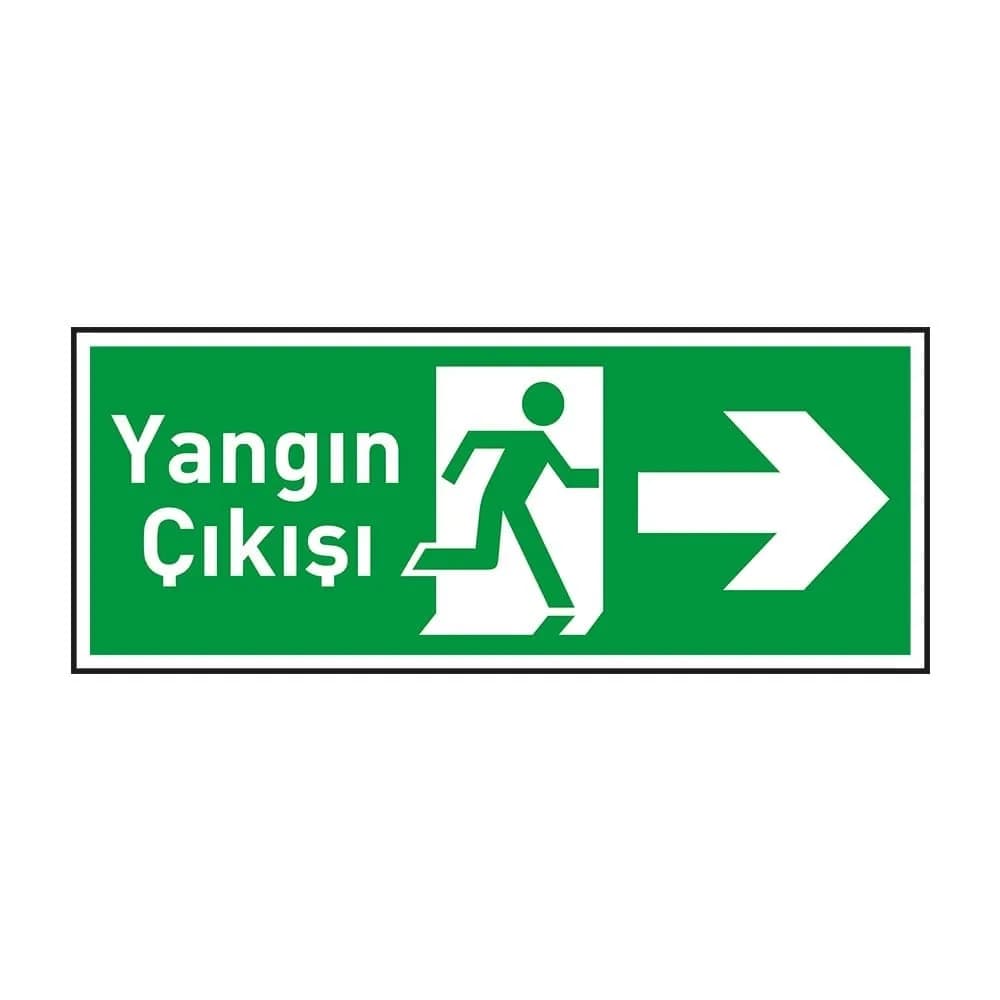 Yangın Çıkışı Levhası Sağ Ok Fotolümenli