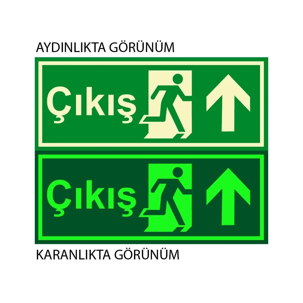 Lümen Folyolu Acil Çıkış Yukarı Ok