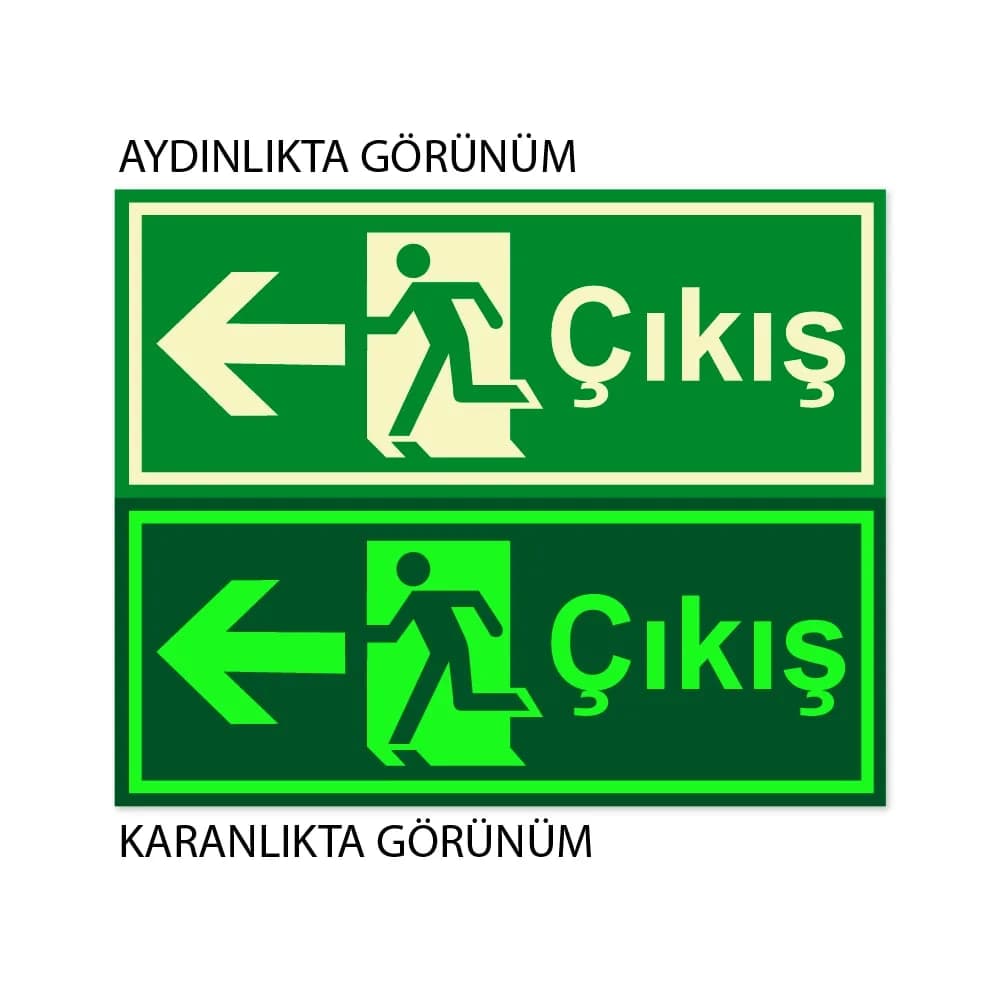 Lümen Folyolu Acil Çıkış Sol Ok