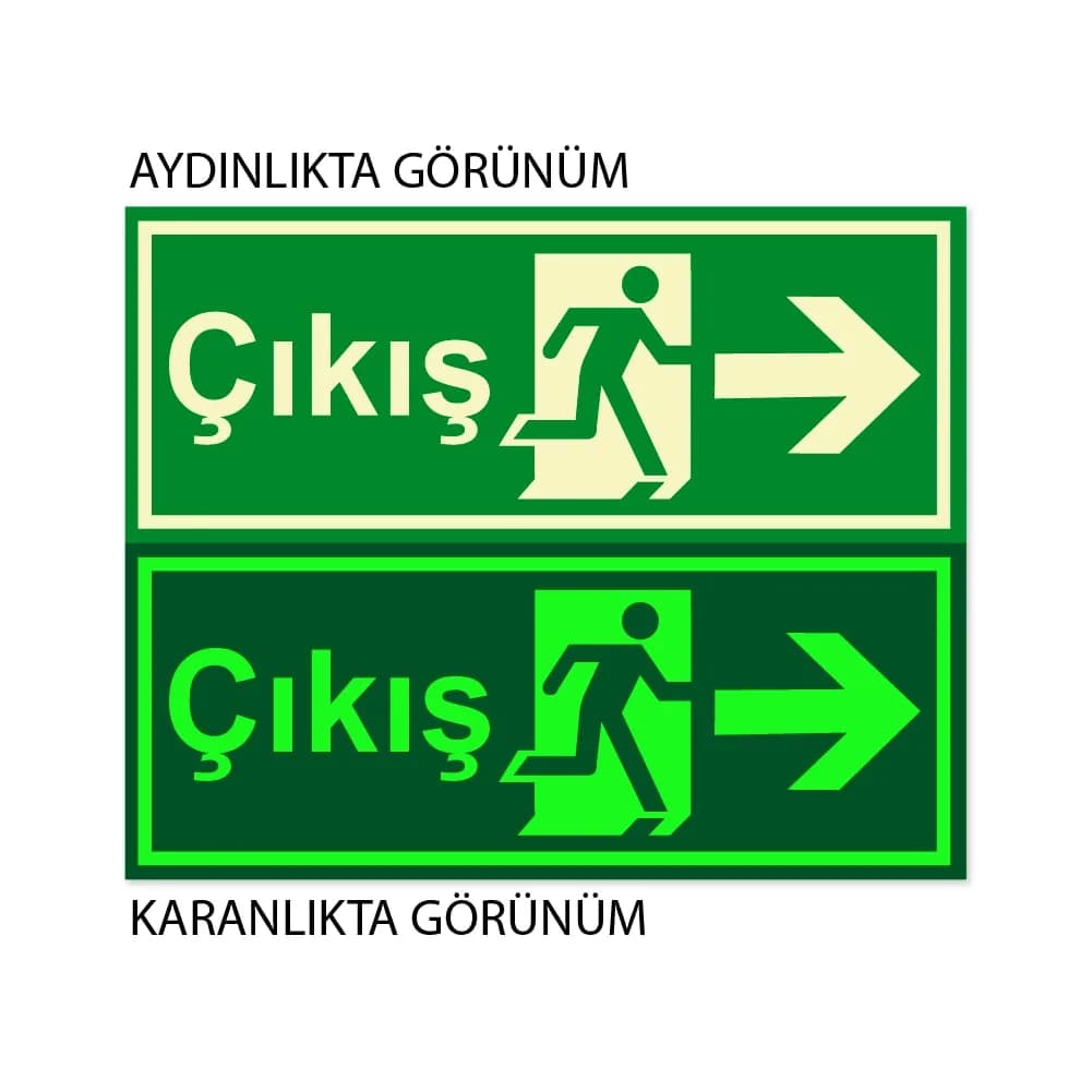 Lümen Folyolu Acil Çıkış Sağ Ok