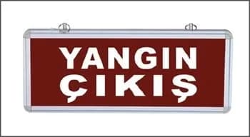Işıklı Yangın Çıkış Tabelası - Çift Yönlü Ledli Armatür