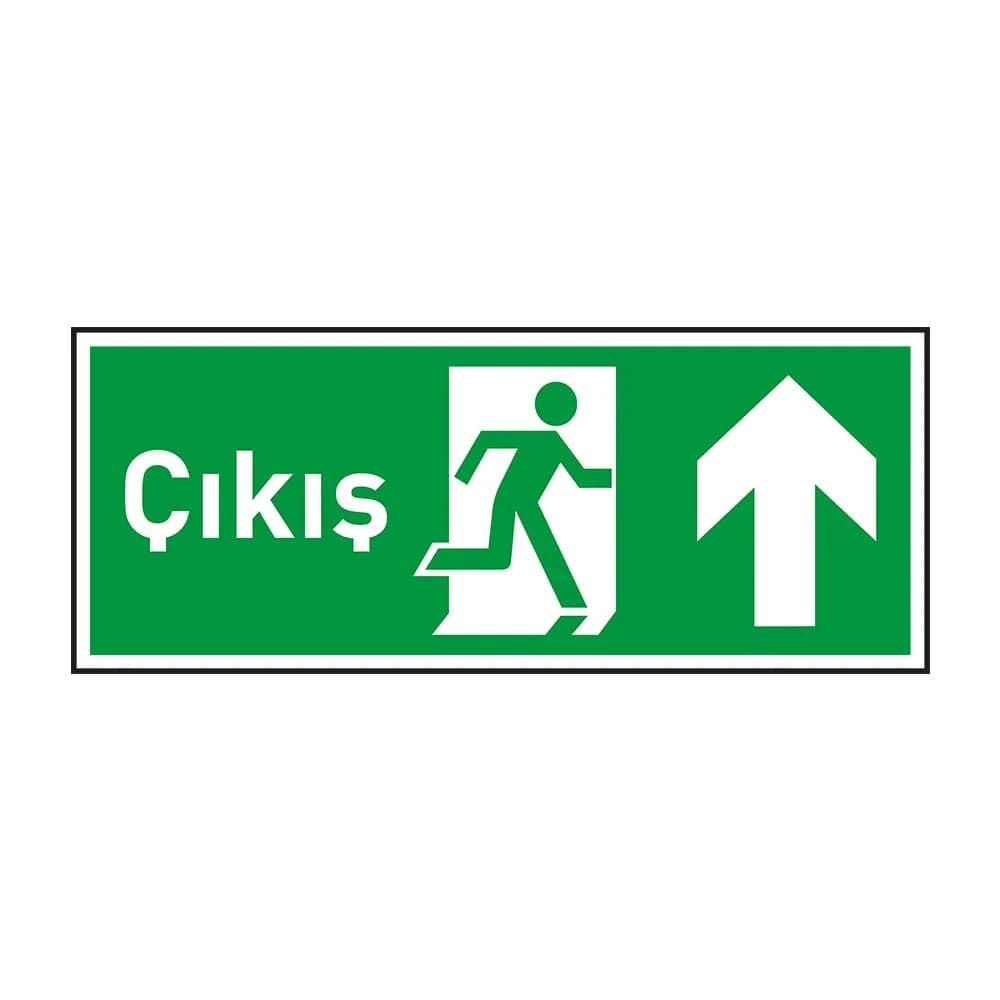 Çıkış Yukarı Ok Fotolümenli Levha (3mm Dekota)