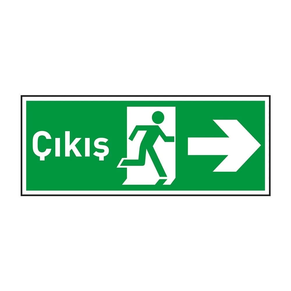 Çıkış Sağ Ok Fotolümenli Levha (3mm Dekota)